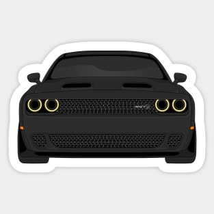 DODGE HELLCAT FRONT BLACK Sticker